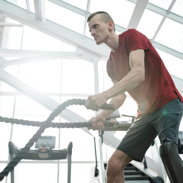 Person feeling light and energetic after a workout.